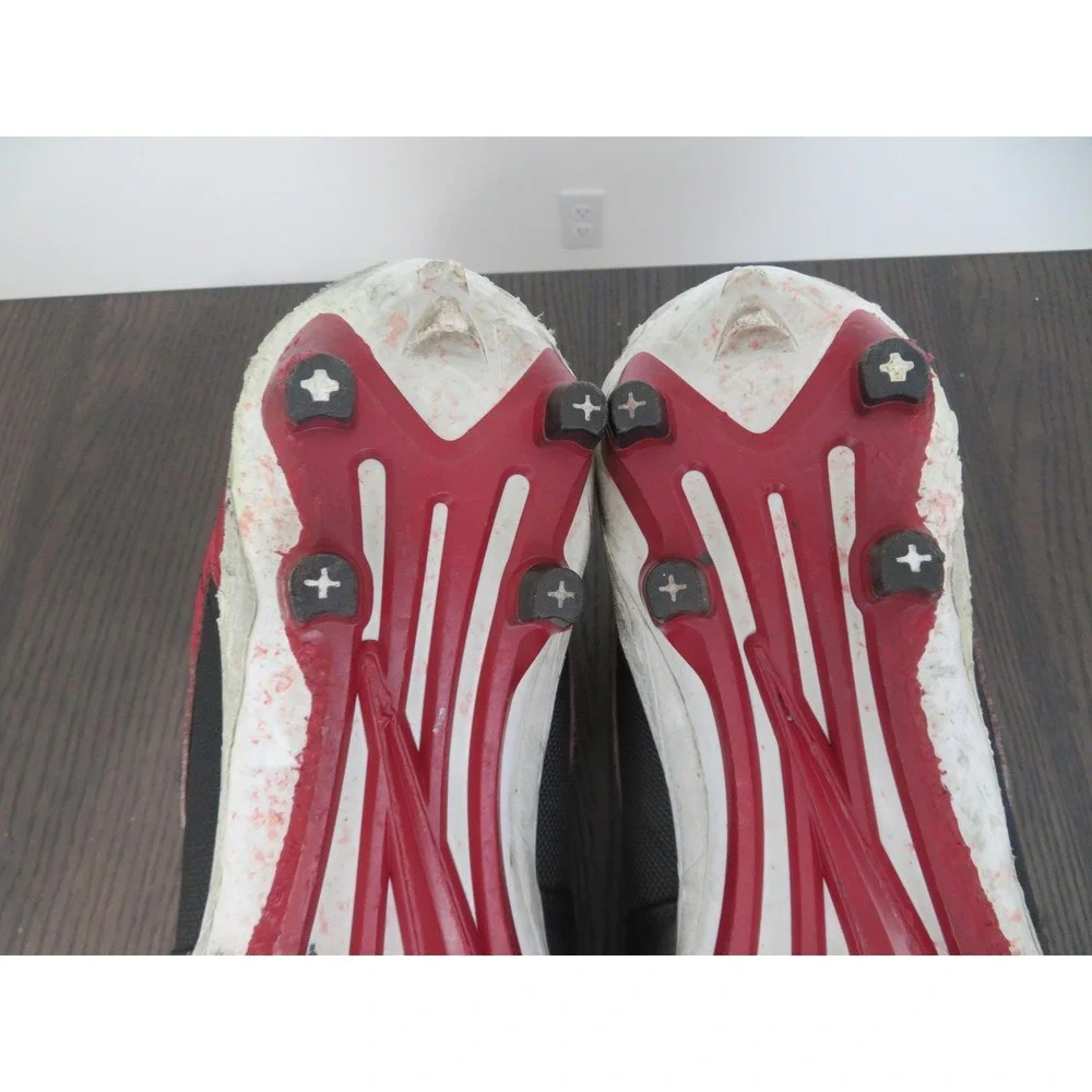 Jordan 1 TD Mid Football Cleats Mens 11 Red Black High Top Shoes AR5604-061